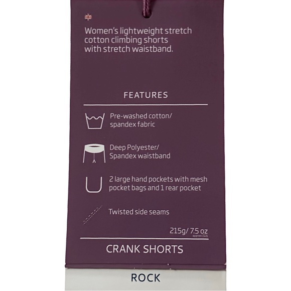 Rab Stretch Cotton Climbing Shorts - Berry, L - Picture 4 of 5